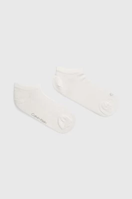 Calvin Klein skarpetki 2-pack damskie kolor biały 701226653