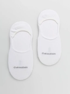 Calvin Klein skarpetki 2-pack damskie kolor biały 701218771