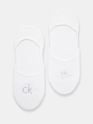 Calvin Klein skarpetki 2-pack damskie kolor biały 701228800