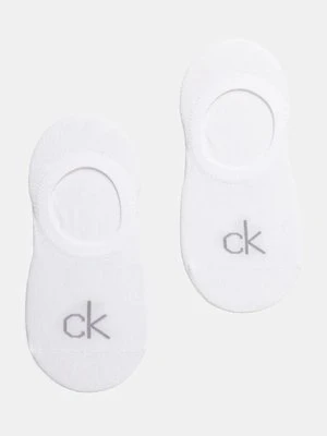 Calvin Klein skarpetki 2-pack damskie kolor biały 701228801