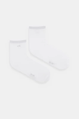 Calvin Klein skarpetki 2-pack damskie kolor biały 701229680