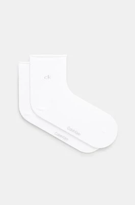 Calvin Klein skarpetki 2-pack damskie kolor biały 701229681