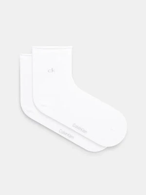 Calvin Klein skarpetki 2-pack damskie kolor biały 701229681