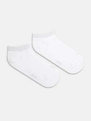 Calvin Klein skarpetki 2-pack damskie kolor biały 701230614