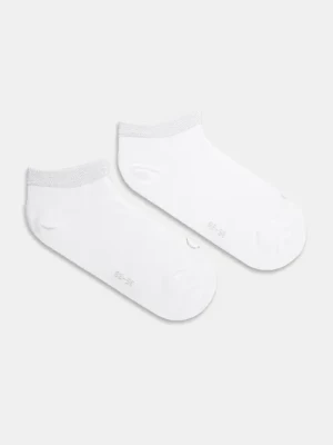 Calvin Klein skarpetki 2-pack damskie kolor biały 701230614