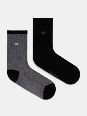 Calvin Klein skarpetki 2-pack damskie kolor czarny 701230617