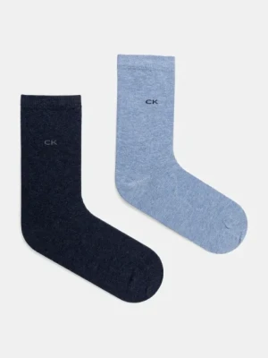 Calvin Klein skarpetki 2-pack damskie kolor niebieski