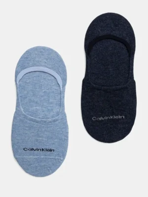 Calvin Klein skarpetki 2-pack damskie kolor niebieski