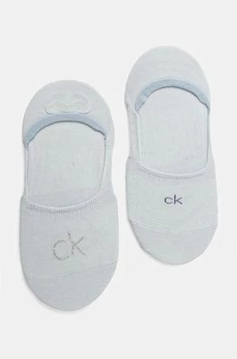 Calvin Klein skarpetki 2-pack damskie kolor niebieski 701228800