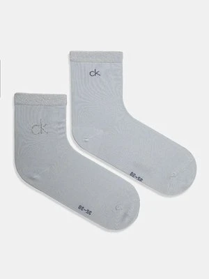 Calvin Klein skarpetki 2-pack damskie kolor niebieski 701229680