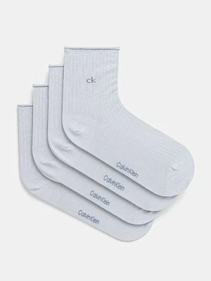 Calvin Klein skarpetki 2-pack damskie kolor niebieski 701229681