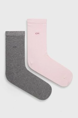 Calvin Klein skarpetki (2-pack) damskie kolor różowy 701218769