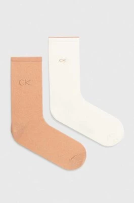 Calvin Klein skarpetki 2-pack damskie kolor różowy 701228101
