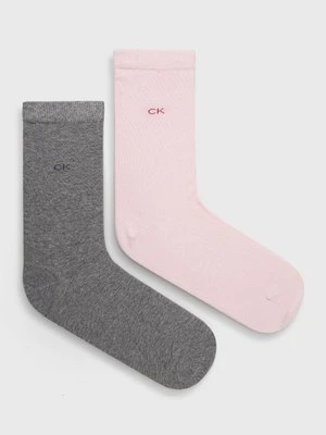 Calvin Klein skarpetki (2-pack) damskie kolor różowy 701218769