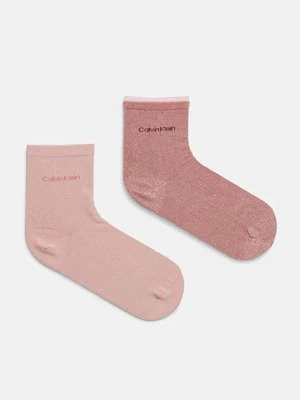 Calvin Klein skarpetki 2-pack damskie kolor różowy 701229452