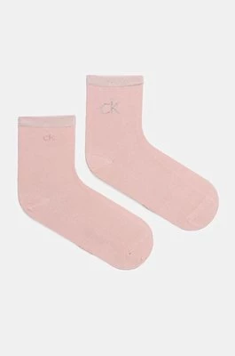 Calvin Klein skarpetki 2-pack damskie kolor różowy 701229680