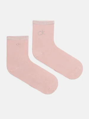 Calvin Klein skarpetki 2-pack damskie kolor różowy 701229680