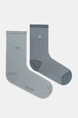 Calvin Klein skarpetki 2-pack damskie kolor zielony 701230617