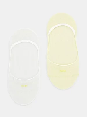 Calvin Klein skarpetki 2-pack damskie kolor żółty 701218767