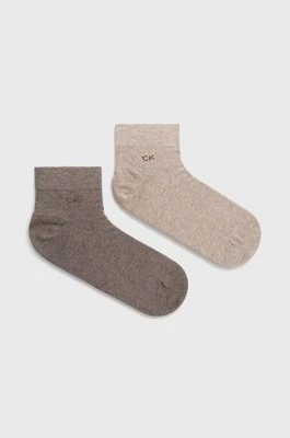 Calvin Klein skarpetki (2-pack) męskie kolor beżowy 701218706