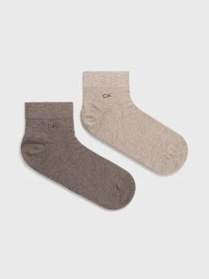 Calvin Klein skarpetki (2-pack) męskie kolor beżowy 701218706