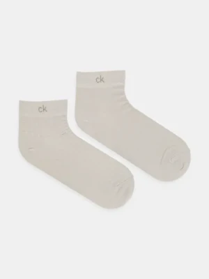 Calvin Klein skarpetki 2-pack męskie kolor beżowy 701231369