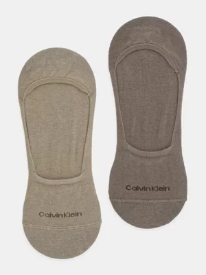 Calvin Klein skarpetki 2-pack męskie kolor brązowy