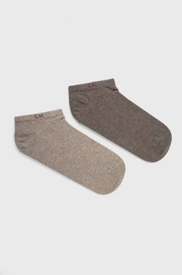 Calvin Klein Skarpetki (2-pack) męskie kolor brązowy 701218707