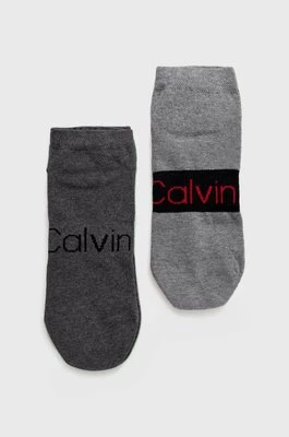 Calvin Klein skarpetki (2-pack) męskie kolor szary 701218712