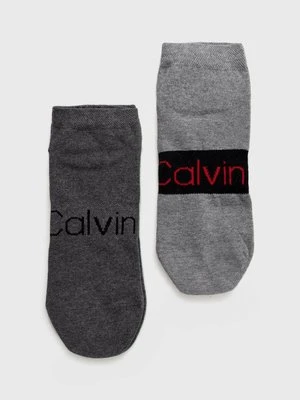 Calvin Klein skarpetki (2-pack) męskie kolor szary 701218712