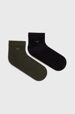 Calvin Klein skarpetki (2-pack) męskie kolor zielony 701218706