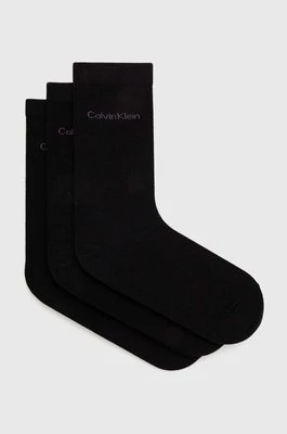 Calvin Klein skarpetki 3-pack damskie kolor czarny 701226676