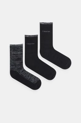 Calvin Klein skarpetki 3-pack damskie kolor czarny 701229443