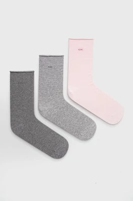 Calvin Klein Skarpetki (3-pack) damskie kolor różowy 701218770