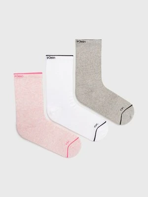 Calvin Klein skarpetki (3-pack) damskie kolor różowy 701218766