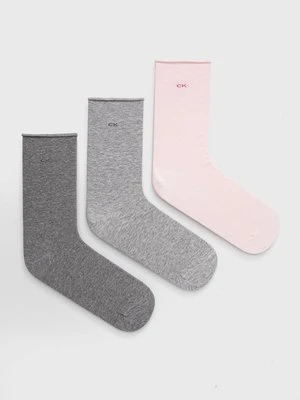 Calvin Klein Skarpetki (3-pack) damskie kolor różowy 701218770