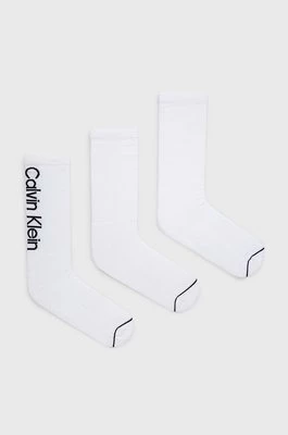 Calvin Klein Skarpetki (3-pack) męskie kolor biały 701218725