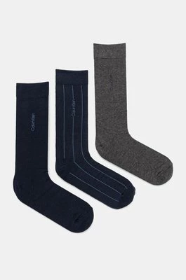 Calvin Klein skarpetki 3-pack męskie kolor fioletowy 701230087