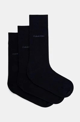 Calvin Klein skarpetki 3-pack męskie kolor granatowy 701226014