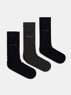 Calvin Klein skarpetki 3-pack męskie kolor granatowy 701226014