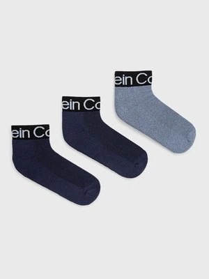 Calvin Klein Skarpetki (3-pack) męskie kolor niebieski 701218722