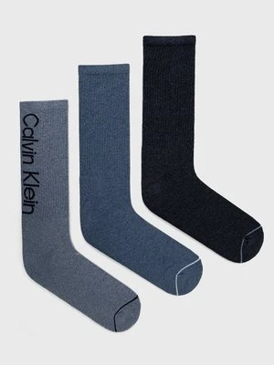 Calvin Klein Skarpetki (3-pack) męskie kolor niebieski 701218725