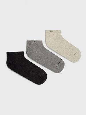 Calvin Klein Skarpetki (3-pack) męskie kolor szary 701218718