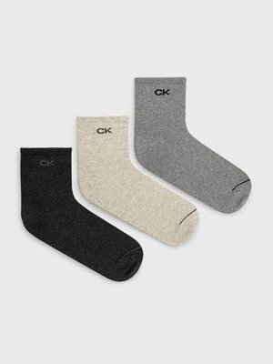 Calvin Klein Skarpetki (3-pack) męskie kolor szary 701218719