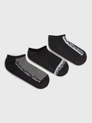 Calvin Klein skarpetki (3-pack) męskie kolor szary 701218736