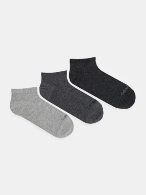 Calvin Klein skarpetki 3-pack męskie kolor szary 701233831