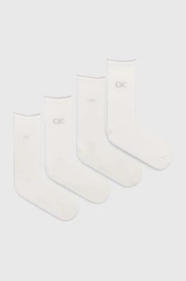 Calvin Klein skarpetki 4-pack damskie kolor biały 701229671