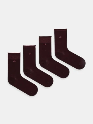 Calvin Klein skarpetki 4-pack kolor bordowy 701235367