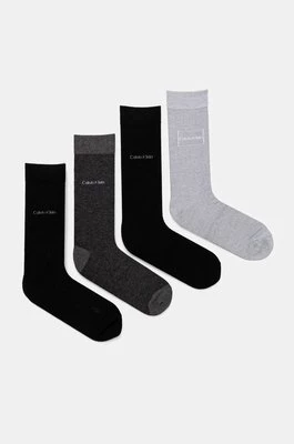 Calvin Klein skarpetki 4-pack męskie kolor czarny 701229430