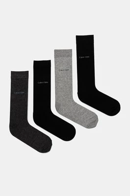 Calvin Klein skarpetki 4-pack męskie kolor szary 701229429